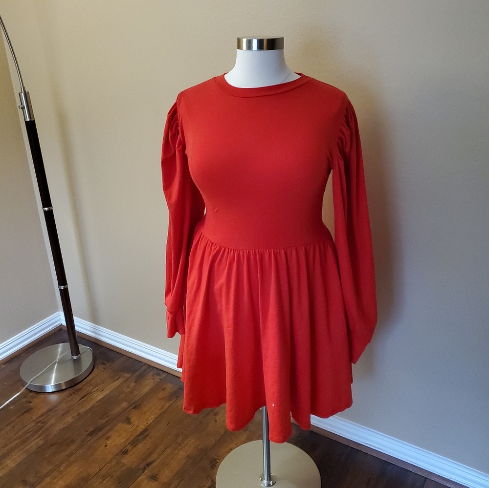 Rebdolls Red Fit & Flare Dress